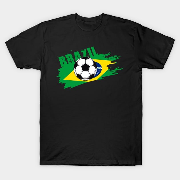 Brazil Soccer Brazil Futbol Football Brazilian soccer Flag Jersey T-Shirt by JayD World